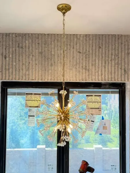 Installed decorative pendant light